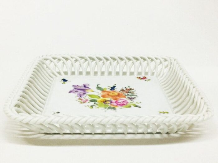 porcelain printemps square openwork basket from herend hungary 2