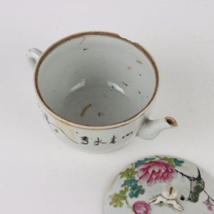 porcelain teapot with river landscape 8