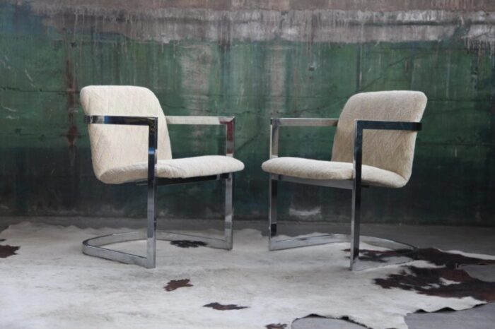 postmodern chrome cantilever chair 1970s 7513