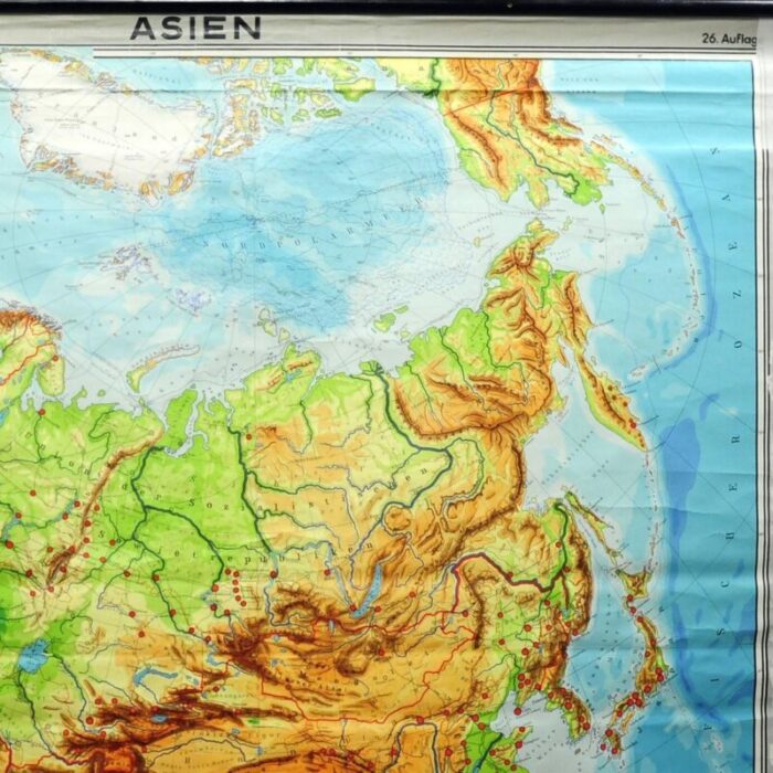 pull down print map of asia 3