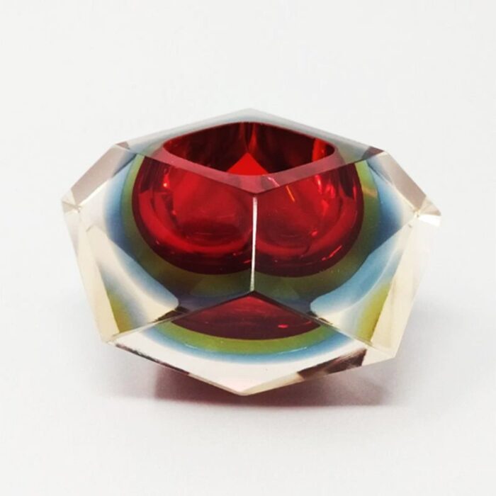 red blue ashtray by flavio poli for seguso italy 1960s 1