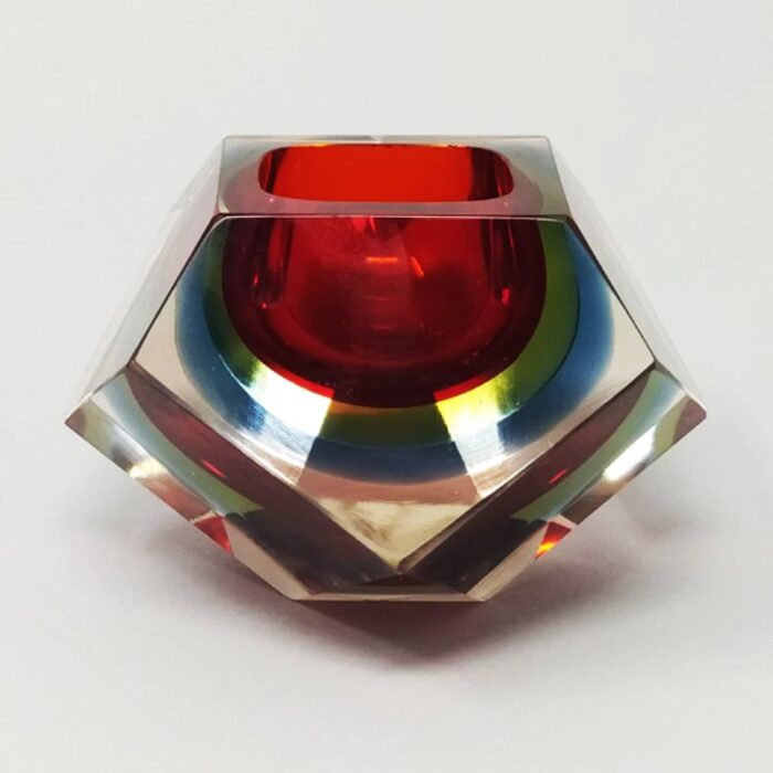 red blue ashtray by flavio poli for seguso italy 1960s 2