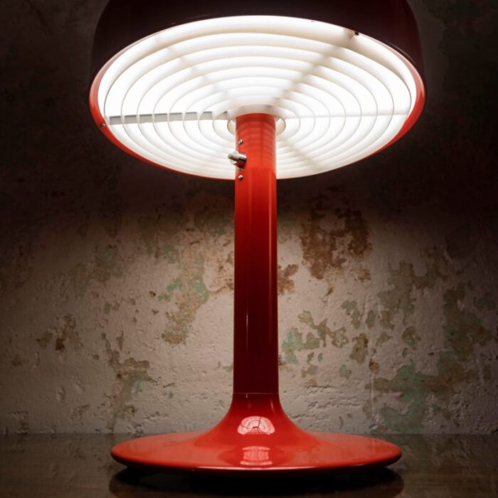 red table lamp by anders pehrson for atelje lyktan 1970s 8333