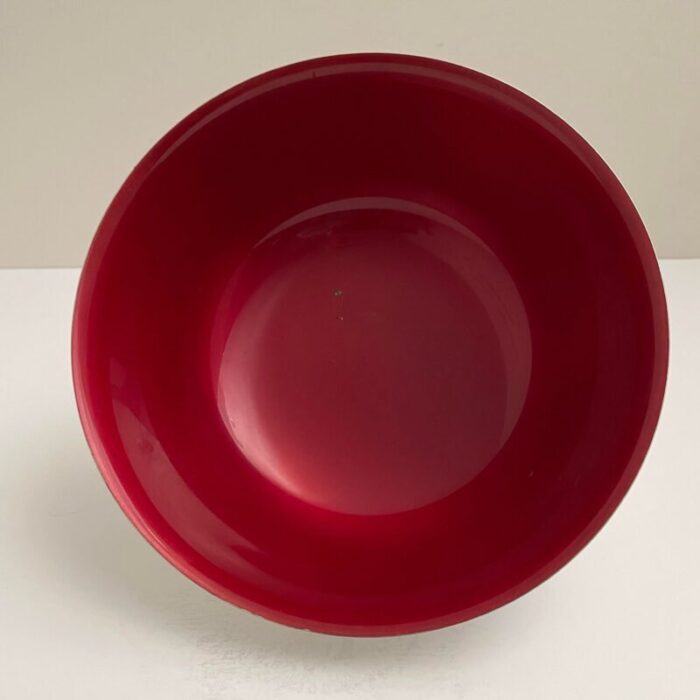 reed and barton silverplate and red enamel revere bowl 0474