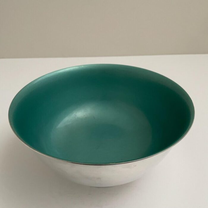 reed and barton silverplate and turquoise enamel revere bowl 1262