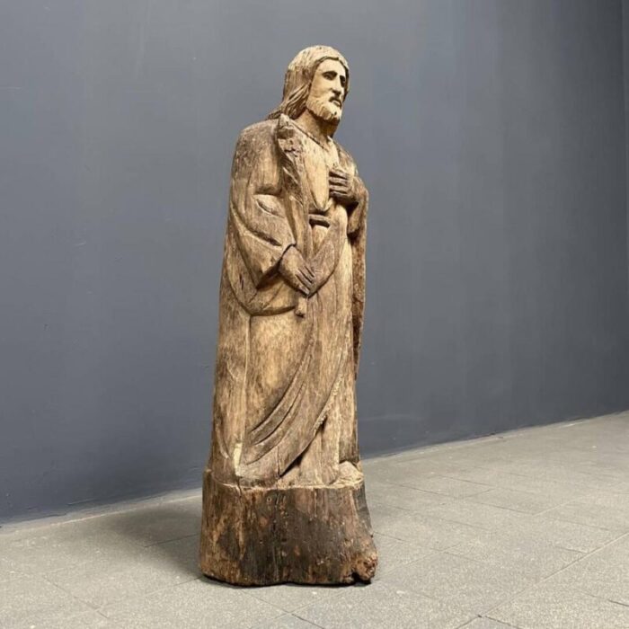 religious wooden statue 1950s 2960