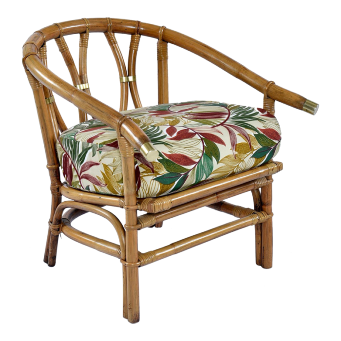 restored ficks reed far horizons bamboo rattan barrel back chair 0641