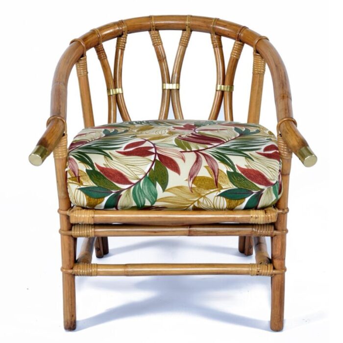 restored ficks reed far horizons bamboo rattan barrel back chair 4055