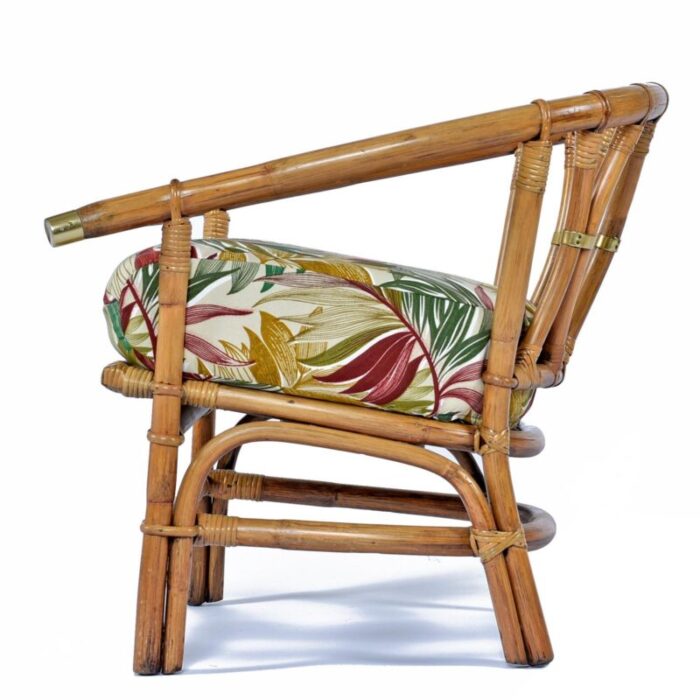 restored ficks reed far horizons bamboo rattan barrel back chair 7576