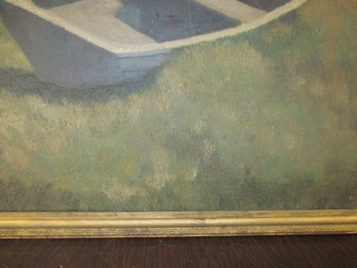 robert bliss painting boat on shore circa mid 20th 2271