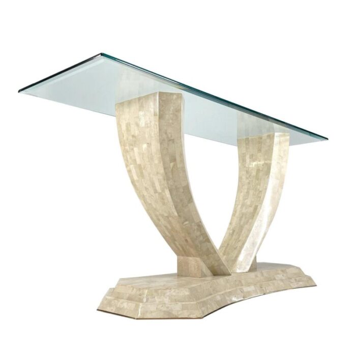 robert marcius for maitland smith arched tessellated stone console table 9942