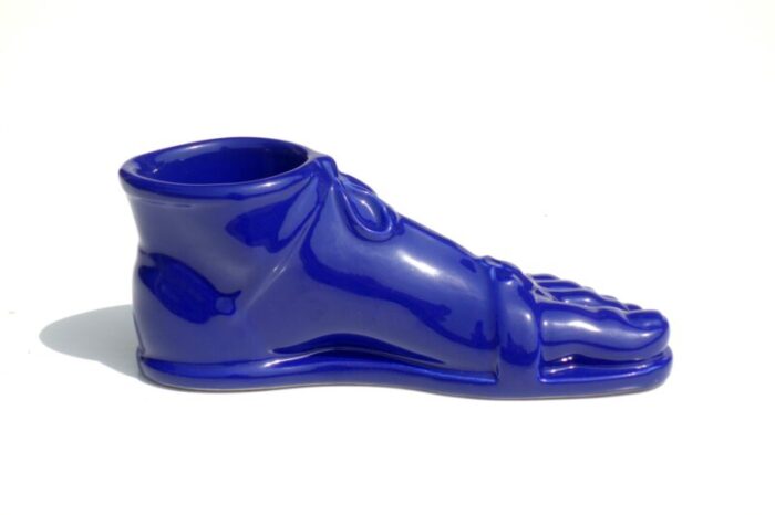 roman foot in blue pottery by piero fornasetti italy 1960s 3