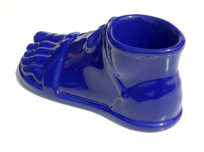 roman foot in blue pottery by piero fornasetti italy 1960s 4