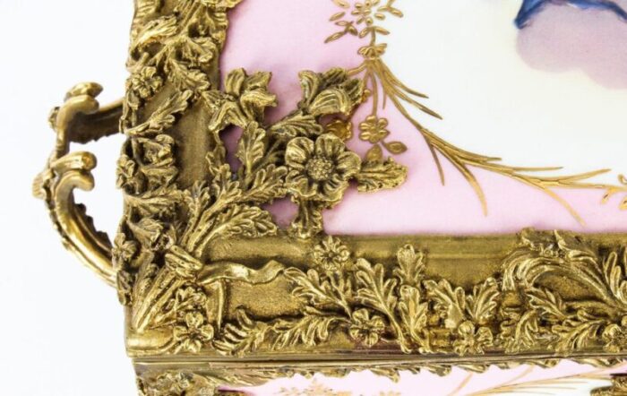 russian revival rose pink porcelain jewellery casket 20th century 16