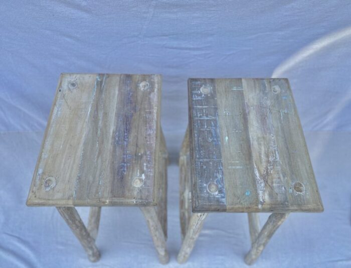 rustic bleached elm barstool 3889