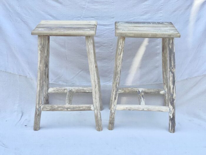 rustic bleached elm barstool 8798