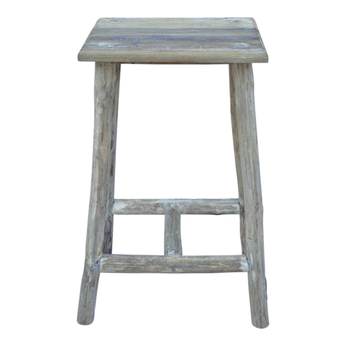 rustic bleached elm barstool 9307