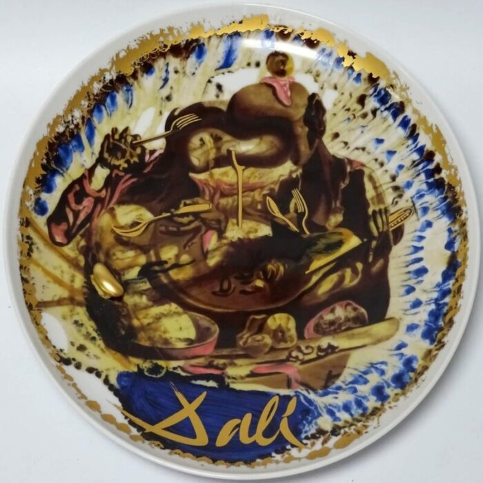 salvador dali l assiette de gala rosenthal porcelain and collage 1985 1