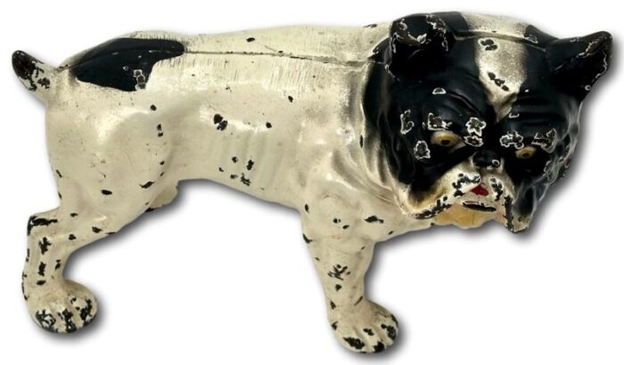 scarce vintage 1930s hubley manufacturing co model 220 full figure english bulldog cast iron doorstop 0479