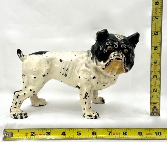 scarce vintage 1930s hubley manufacturing co model 220 full figure english bulldog cast iron doorstop 3354