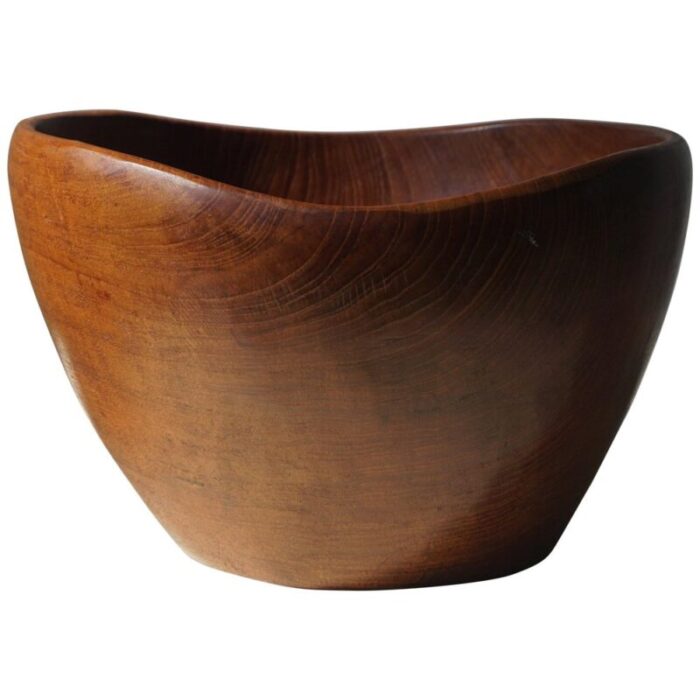 sculptural teak bowl denmark 1960s 1