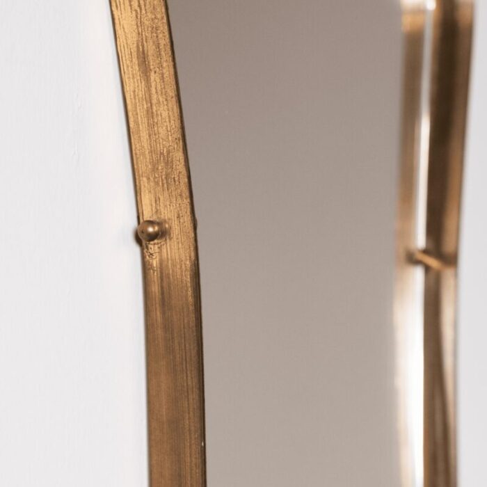 shaped mirror with brass frame from fontana arte 6064