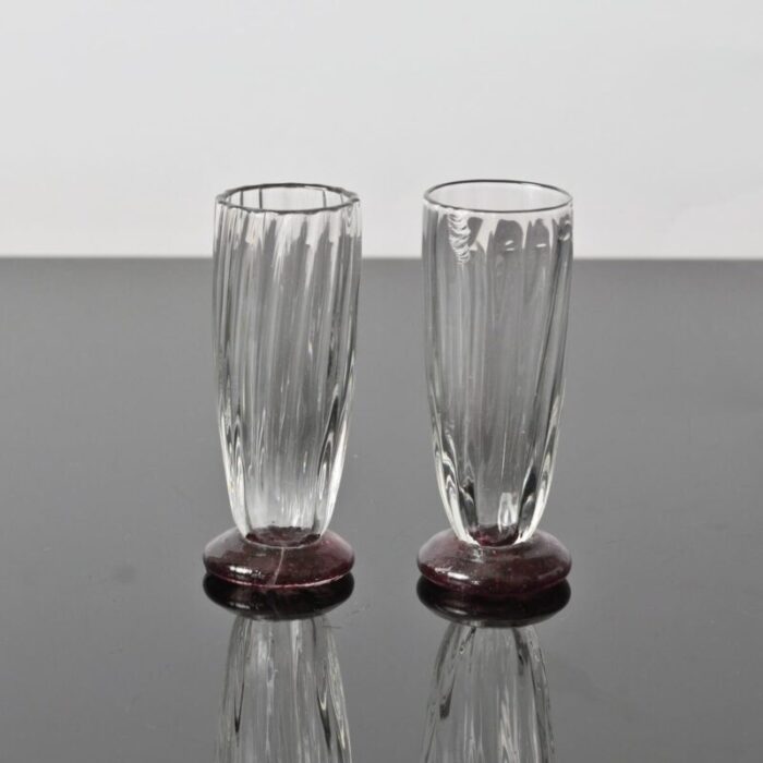 shot glasses from daum nancy 1920s set of 2 1