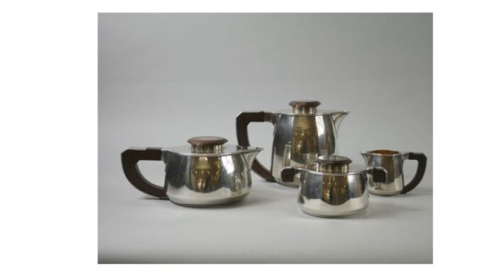 silver tea coffee set by jean e puiforcat set of 4 3