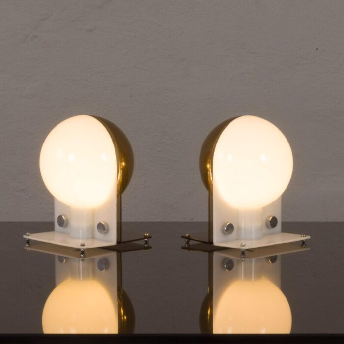 sirio table lamps by sergio brazzoli and ermanno lampa for guzzini italy 1970s set of 2 6521