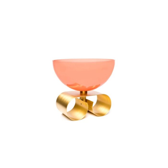 small parure i glass bowl in pink by cristina celestino for paola c 1