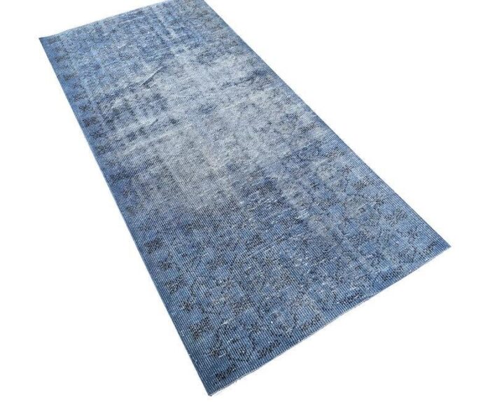 small vintage blue rug 1