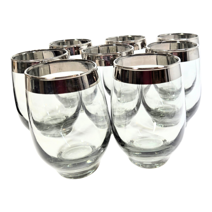 smoked grey dorothy thorpe style stemless goblets set of eight 1523