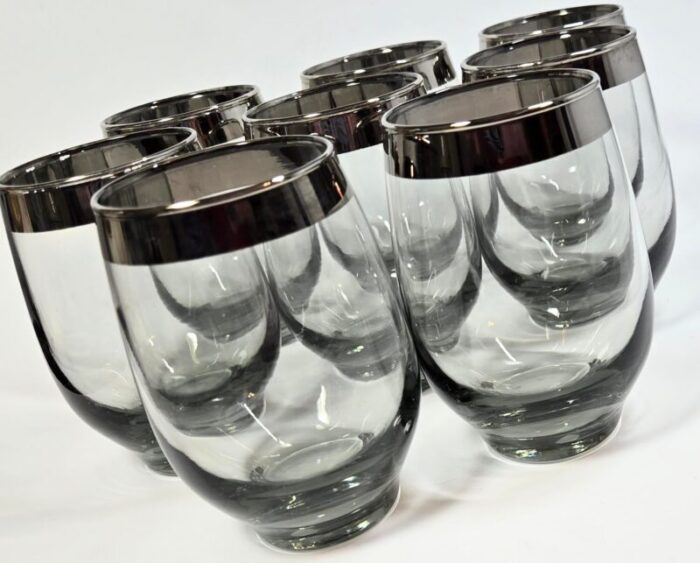 smoked grey dorothy thorpe style stemless goblets set of eight 6129