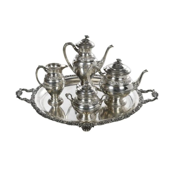 soild silver coffee service set of 5 1