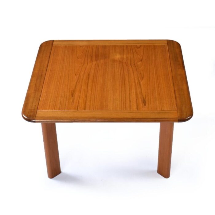 solid teak danish modern square coffee table or large side table refinished 7423