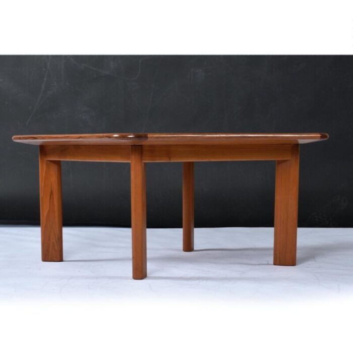 solid teak danish modern square coffee table or large side table refinished 7600