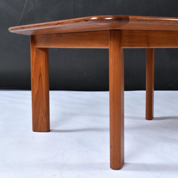 solid teak danish modern square coffee table or large side table refinished 9643