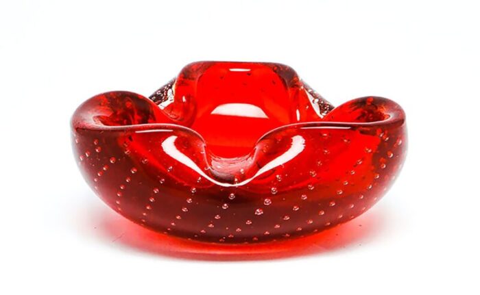 sommerso murano glass bowl by g ferro italy 1950s 2