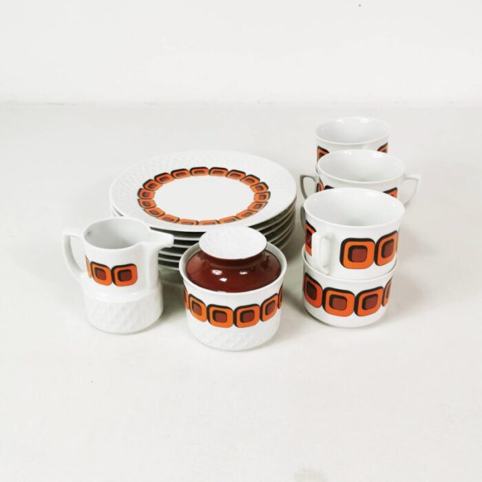 space age coffee and tea set from schirnding germany 1970s set of 15 6507