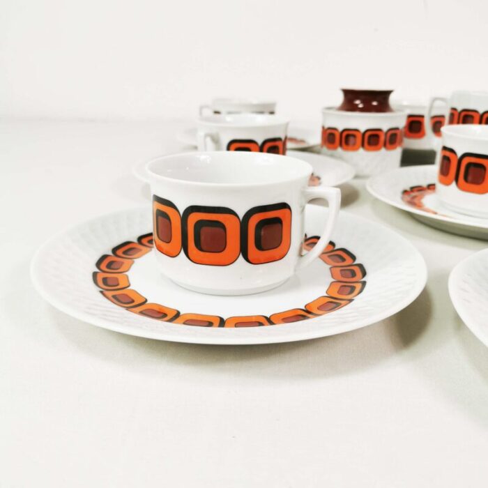 space age coffee and tea set from schirnding germany 1970s set of 15 7496