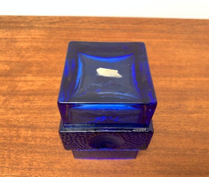 space age glass block vase 1960s 12