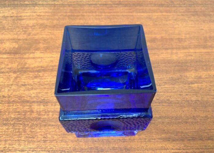 space age glass block vase 1960s 4