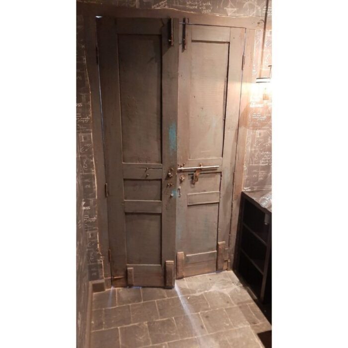 spanish double doors with iron locks set of 2 2