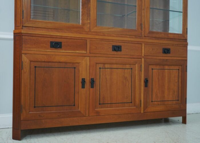 stickley 21st century collection cherry china cabinet 5568