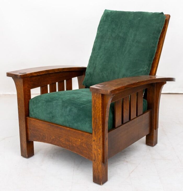 stickley morris reclining lounge chair and ottoman 5448