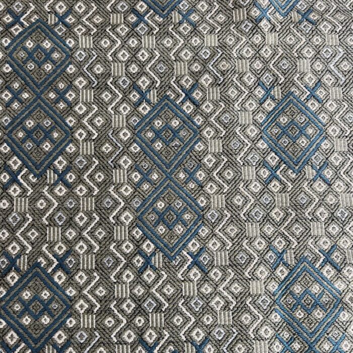 susan deliss woven fabric in green and blue 1 12 yards 8849