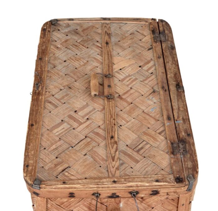 swedish 19th century woven pine basket 5