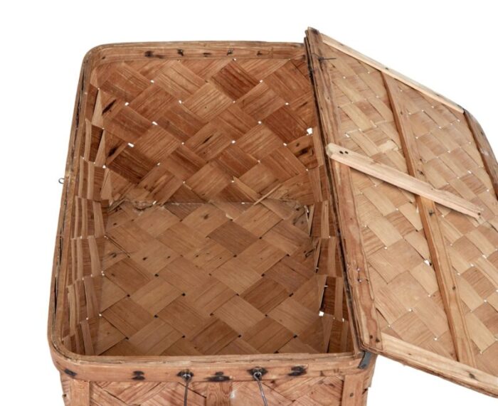 swedish 19th century woven pine basket 6