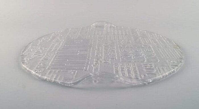 swedish art glass cheese platters with cheese names bowls 1980s set of 4 7