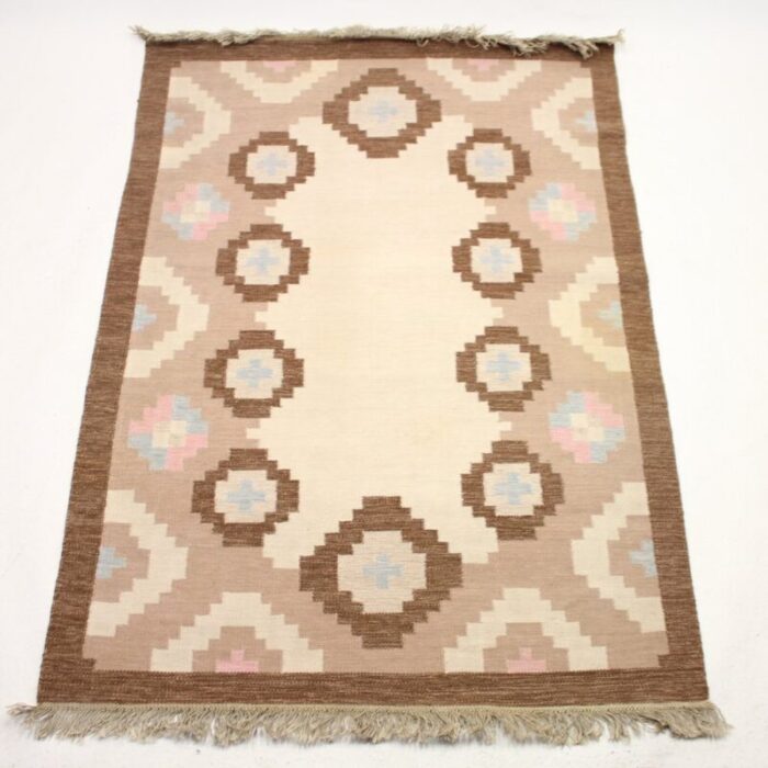 swedish flatweave roelakan rug 1950s 1